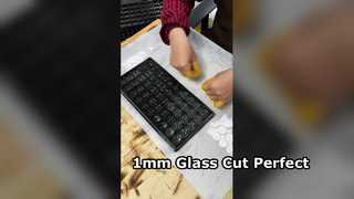 1mm thick watch cover glass laser batch cutting circular