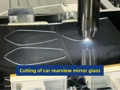 Laser cutting of rearview mirror glass
