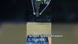 2mm green glass laser-cut irregular shapes