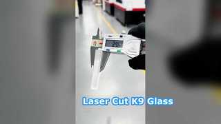 9mm thick K9 glass laser-cut ellipse