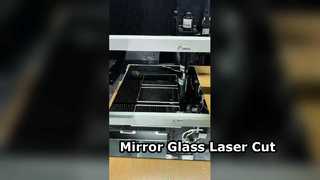 3mm mirror glass laser cutting with irregular shape and hole cutting