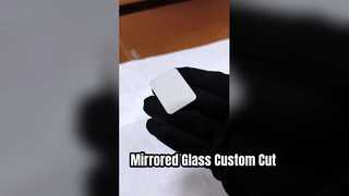 1mm mirrored glass laser-cut rounded rectangle