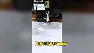 2mm ultra white glass laser cutting rounded square corner