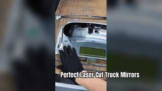 Glass laser cutting2mm large truck rearview mirror glass laser cutting