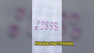 3mm pink glass laser cut heart-shaped pattern