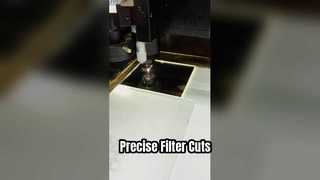 2mm coated filter laser cutting square