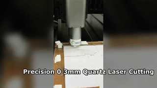 0.3mm double-sided frosted quartz glass laser cutting