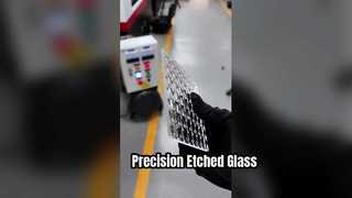 4mm Ultra White Etched Glass Laser-Cut Square