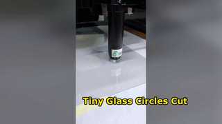 Batch cutting 1mm small circles from ultra-clear glass