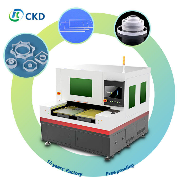 Precision Small Glass Laser Cutting Machine With XY Linear Motor Grating Ruler And Pulse <10ps