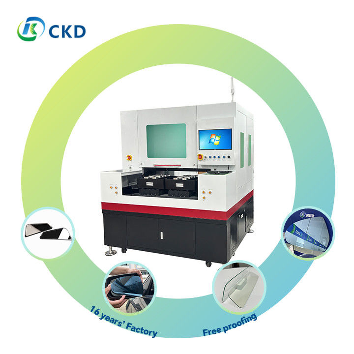 HTI Control Auto Mirror Glass Cutting Machine With 3.5KW Laser