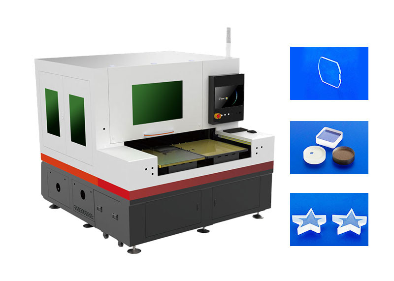 Dual-Table Laser Glass Cutter Cutting Speed 0-500mm/S Polygonal Glass ...