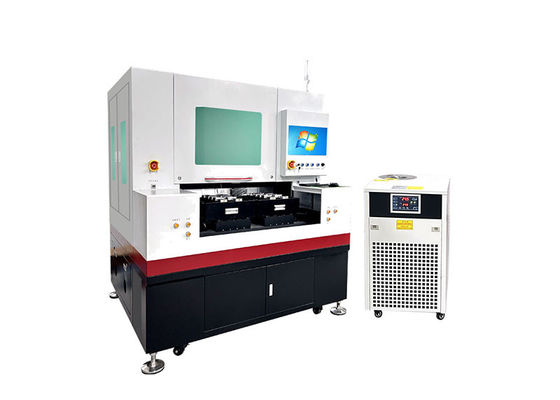 80W Dual Table Rearview Mirror Glass Cutting Machine With HTI Control System